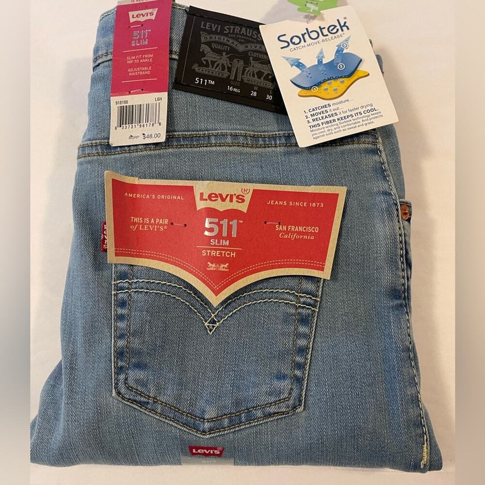 NWT and NWOT: Boys Size 16 511 Slim Levis- 2 pairs - Picture 3 of 12